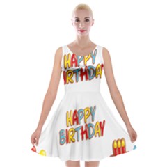 Happy Birthday Velvet Skater Dress by Mariart