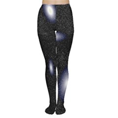 Galaxy Planet Space Star Light Polka Night Women s Tights by Mariart