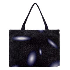Galaxy Planet Space Star Light Polka Night Medium Tote Bag