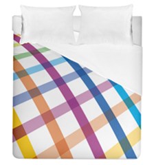 Webbing Line Color Rainbow Duvet Cover (queen Size) by Mariart