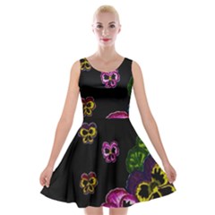 Floral Rhapsody Pt 1 Velvet Skater Dress by dawnsiegler