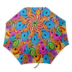 Circle Round Hole Rainbow Folding Umbrellas by Mariart