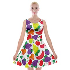 Fruite Watermelon Velvet Skater Dress by Mariart