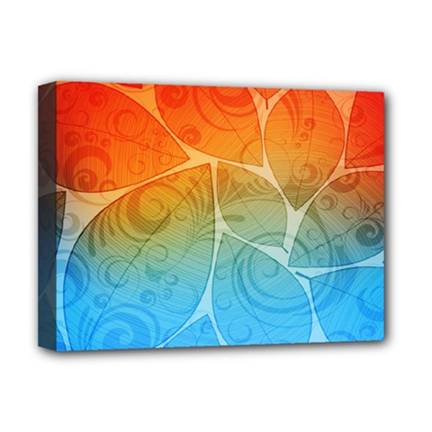 Leaf Color Sam Rainbow Deluxe Canvas 16  X 12   by Mariart
