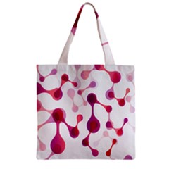 Molecular New Pink Purple Zipper Grocery Tote Bag by Mariart
