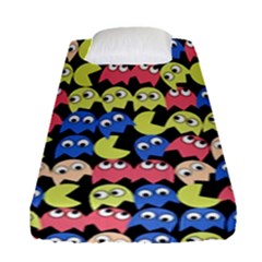 Pacman Seamless Generated Monster Eat Hungry Eye Mask Face Color Rainbow Fitted Sheet (single Size)