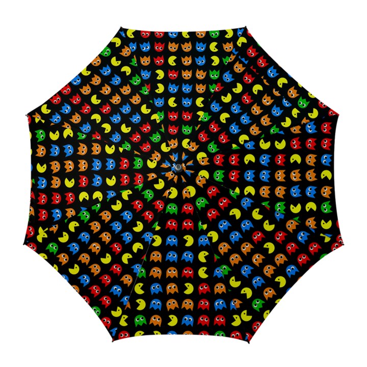Pacman Seamless Generated Monster Eat Hungry Eye Mask Face Rainbow Color Golf Umbrellas