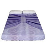 Ribbon Purple Sexy Fitted Sheet (Queen Size)