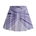 Ribbon Purple Sexy Mini Flare Skirt