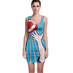 Volly Ball Sport Game Player Sleeveless Bodycon Dress by Mariart
