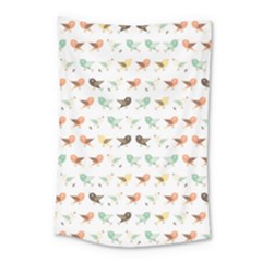 Assorted Birds Pattern Small Tapestry by linceazul