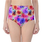 Floral Pattern Background Seamless High-Waist Bikini Bottoms