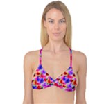 Floral Pattern Background Seamless Reversible Tri Bikini Top