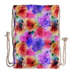 Floral Pattern Background Seamless Drawstring Bag (Large)