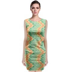 Emerald And Salmon Pattern Classic Sleeveless Midi Dress by linceazul