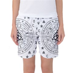 Witchcraft Symbols  Women s Basketball Shorts by Valentinaart