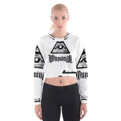 Illuminati Cropped Sweatshirt by Valentinaart