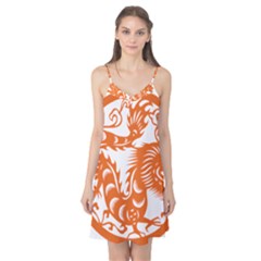 Chinese Zodiac Dragon Star Orange Camis Nightgown by Mariart