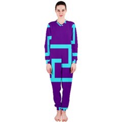 Illustrated Position Purple Blue Star Zodiac Onepiece Jumpsuit (ladies) 