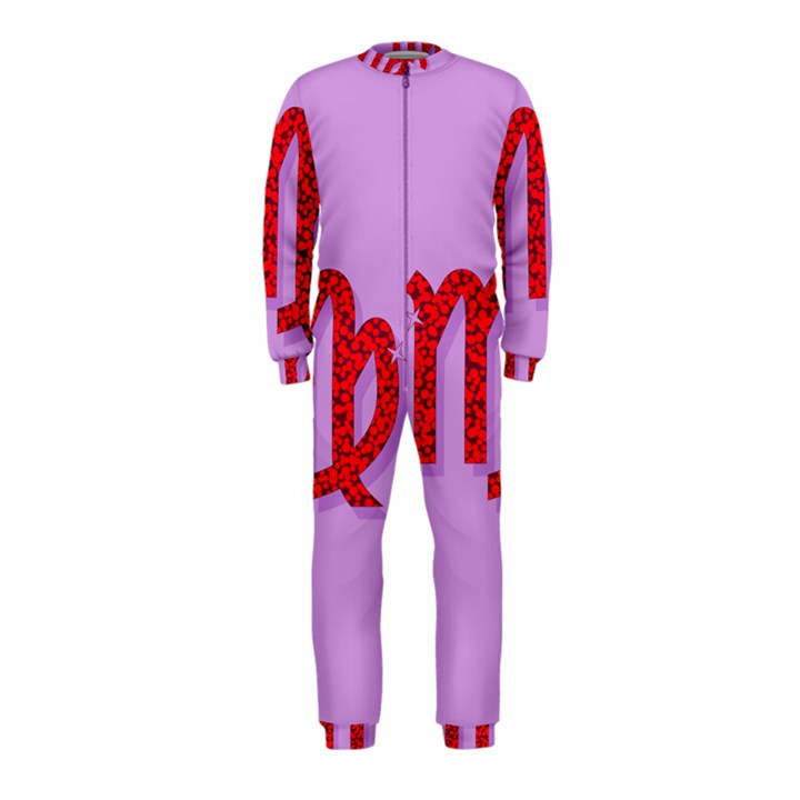 Illustrated Zodiac Purple Red Star Polka OnePiece Jumpsuit (Kids)