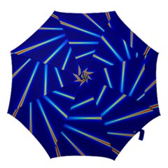 Light Neon Blue Hook Handle Umbrellas (medium) by Mariart