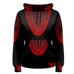 Normal Field Of An Elliptic Paraboloid Red Women s Pullover Hoodie