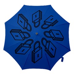 Padlock Love Blue Key Hook Handle Umbrellas (small)