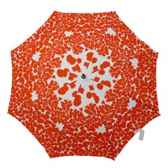 Red Spot Paint White Polka Hook Handle Umbrellas (medium) by Mariart
