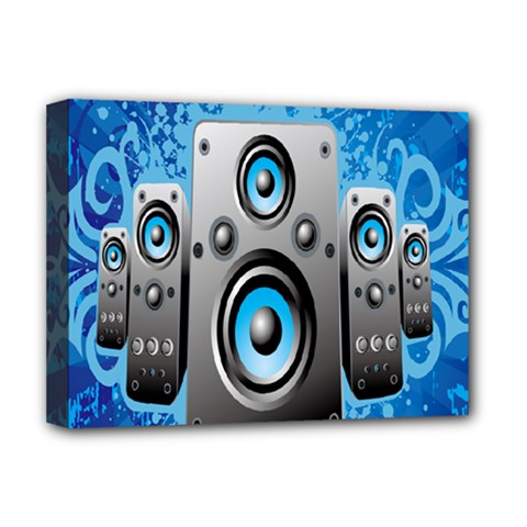 Sound System Music Disco Party Deluxe Canvas 16  X 12   by Mariart