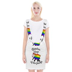 Rainbow Sheep Braces Suspender Skirt by Valentinaart
