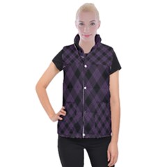 Zigzag Pattern Women s Button Up Puffer Vest by Valentinaart