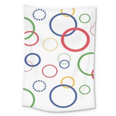 Circle Round Green Blue Red Pink Yellow Large Tapestry by Mariart