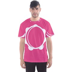 Circle White Pink Men s Sport Mesh Tee