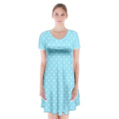 Dots Short Sleeve V-neck Flare Dress by Valentinaart