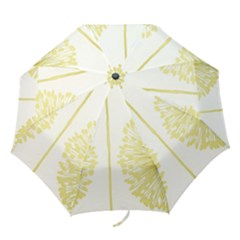 Flower Floral Yellow Folding Umbrellas by Mariart
