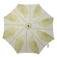 Flower Floral Yellow Hook Handle Umbrellas (small)