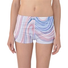 Marble Abstract Texture With Soft Pastels Colors Blue Pink Grey Reversible Bikini Bottoms by Mariart
