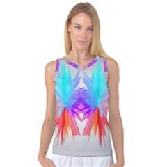Poly Symmetry Spot Paint Rainbow Women s Basketball Tank Top by Mariart