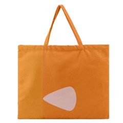 Screen Shot Circle Animations Orange White Line Color Zipper Large Tote Bag by Mariart