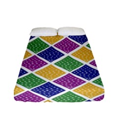African Illutrations Plaid Color Rainbow Blue Green Yellow Purple White Line Chevron Wave Polkadot Fitted Sheet (full/ Double Size)