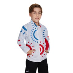Color Light Effect Control Mode Circle Red Blue Wind Breaker (kids) by Mariart
