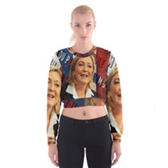 Marine Le Pen Cropped Sweatshirt by Valentinaart