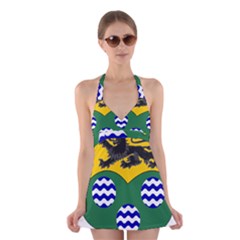 County Leitrim Coat Of Arms Halter Swimsuit Dress by abbeyz71
