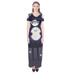 Moon Short Sleeve Maxi Dress by Mjdaluz
