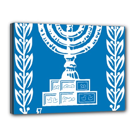 Emblem Of Israel Canvas 16  X 12  by abbeyz71