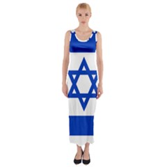 Flag Of Israel Fitted Maxi Dress by abbeyz71