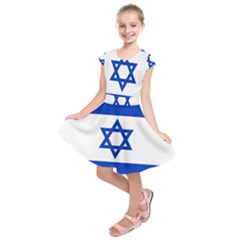 Flag Of Israel Kids  Short Sleeve Dress by abbeyz71