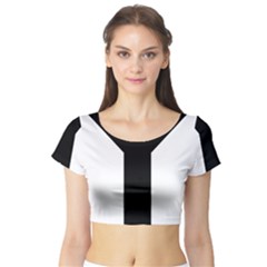 Forked Cross Short Sleeve Crop Top (tight Fit)