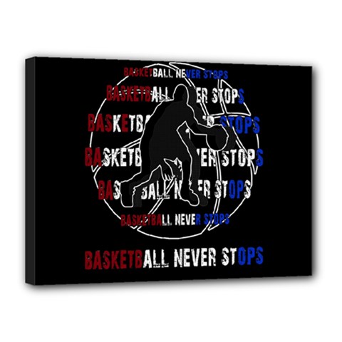 Basketball Never Stops Canvas 16  X 12  by Valentinaart