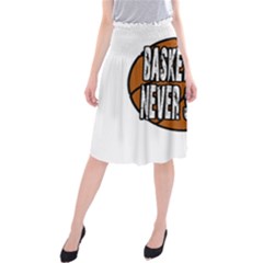 Basketball Never Stops Midi Beach Skirt by Valentinaart